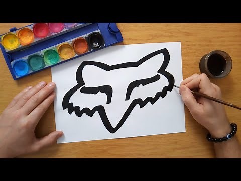 How to draw a FOX Racing logo
