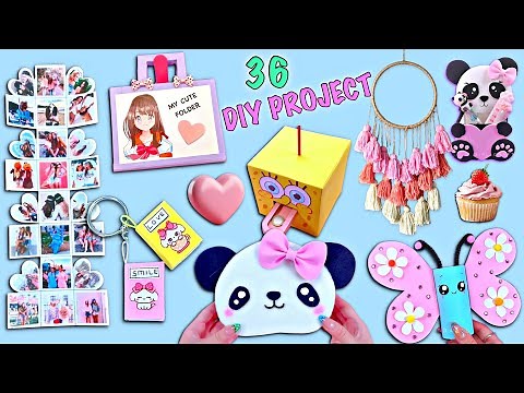 36 DIY - Easy and Cheap DIY Projects You Can Do at Home - Room Decor, Stationery, Paper Crafts...