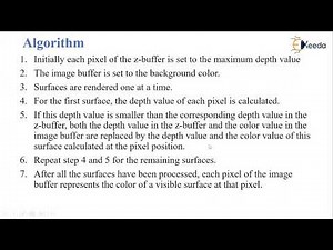 Depth buffer method