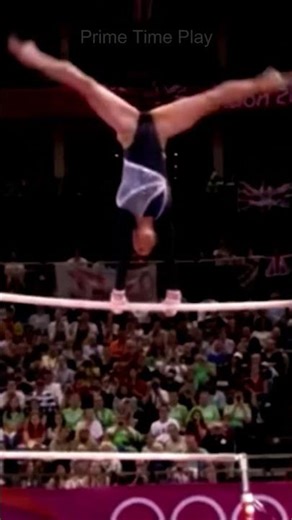 This Gymnast Made It Look Effortless on Uneven Bars 😱 #Olympics #Gymnastics #Shorts