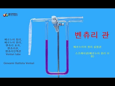 【과학실험】벤츄리 효과를 알아보는 벤츄리 관(Venturi tube), 스프레이관, 베르누이 원리 실험관 【참사이언스몰】