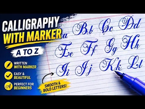 Calligraphy Letters A to Z ✍️ Easy Method for Beginners