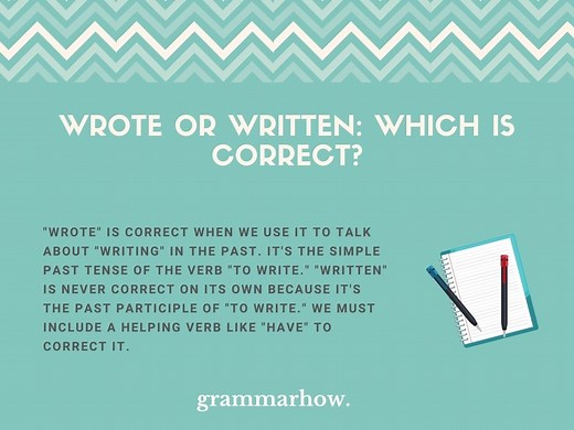 Wrote or Written: Which Is Correct? (Helpful Examples)