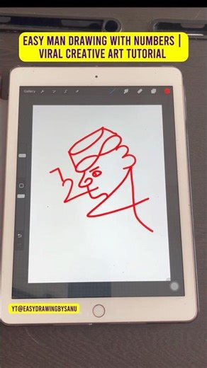 Easy Man Drawing with Numbers | Viral Creative Art Tutorial #shorts