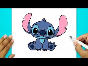 How To Draw Stitch In Lilo | Stitch Drawing Cute