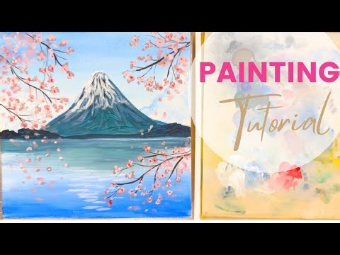 How to Paint Mount Fuji With Acrylic Paints Step by Step Painting Tutorial