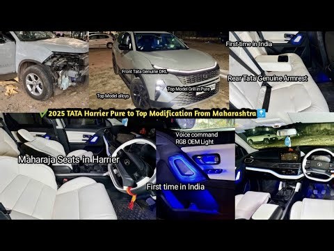 ✅ 2025 Tata Harrier Facelift Pure To Top Modification✅ Rear Armrest✅ Alloys✅ Harrier Modification✅