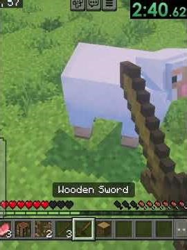 Day 1 of Speedrunning one random block #minecraft #speedrun #creeper