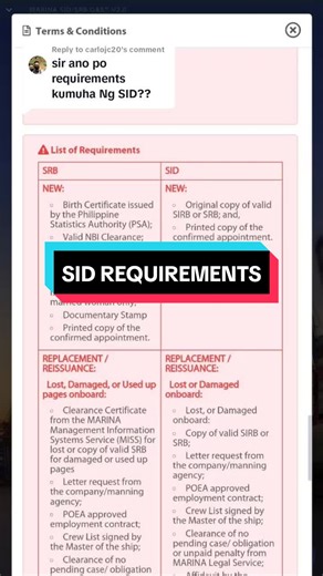 Understanding SID Requirements for Seafarers