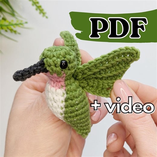 Hummingbird Crochet Pattern, Easy Crochet Amigurumi Bird Pattern, Crochet Keychain Pattern - Etsy