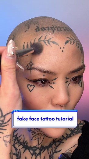a makeup tutorial on how to fake a face tattoo in three easy steps!