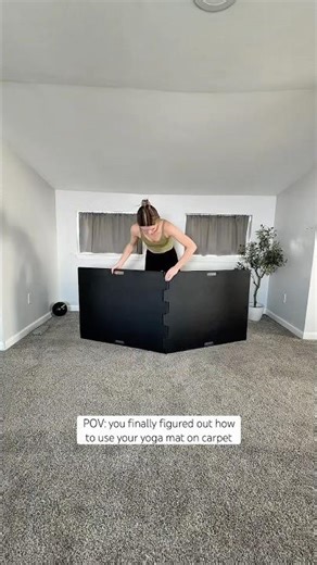 POV: you finally figured out how to use your yoga mat on carpet