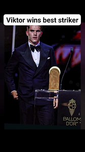 🚨Viktor Gyokeres won the Gerd Muller award also known as the best striker in the world award at the Ballon'dor awards #Arsenal #BallondOr | Arsenal FC:the best football club in the world