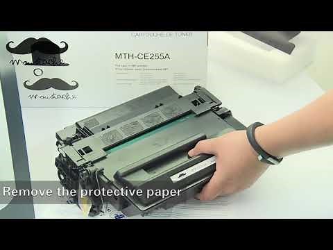 How to install HP CE255A toner cartridge for HP Laserjet P3015 Printer 123Ink ca