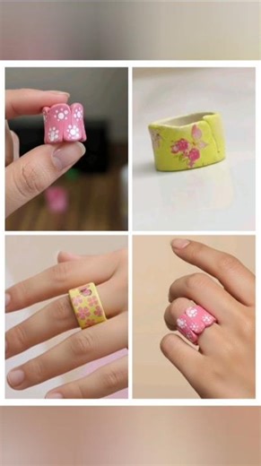 DIY Clay Rings | Cute & Aesthetic Handmade Rings | Easy Polymer Ring Tutorial 💍✨| ‪@YumanArt2168‬