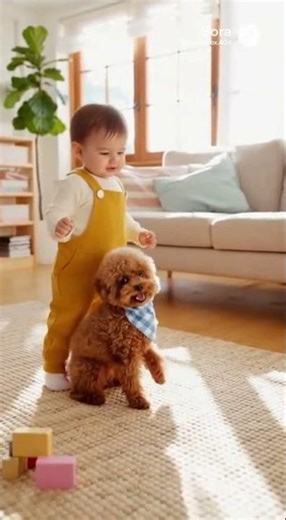 🕺 Baby & Tindy Poodle Dance Party! Tail Wags & Giggles 🐶💖