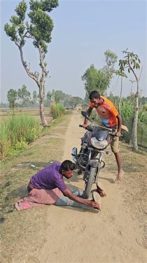 Motorcycle wheels on feet.