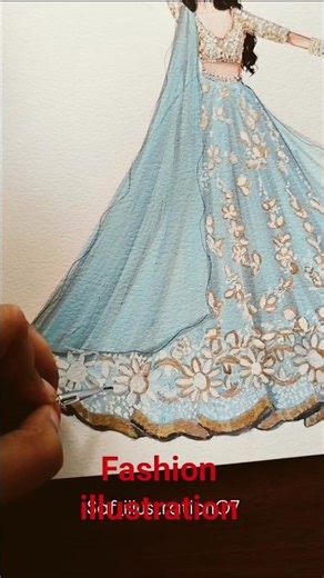 Fashion illustration weading dress 👗