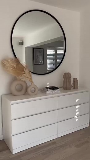 Extra Large Round Black Wall Mirror 120cm x 120cm - Melody Maison