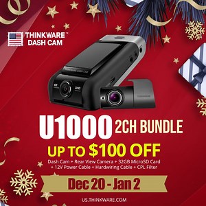 Best-In-Class 24/7 Protection | The #U1000 is Thinkware's Newest Flagship. Featuring 4K UHD Resolution Front & 2K QHD Rear Dynamic Recording | Super Night Vision with SONY STARVIS | Advanced Driver Assistance System | Energy Saving 2.0 for up to 561 hours & many more advanced features. Promotional Price $399.99 | Shop Now #Thinkware #Dashcam | THINKWARE Dash Cam