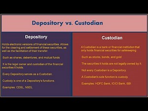 # 6 | Depository Vs. Custodian | Stock Market |
