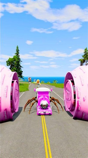 FUNNY AND CRAZY CARS VS BOLLARDS #shorts | Smash Drive