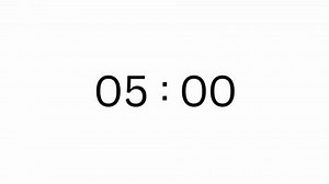 "5-minute countdown timer animation in 4K,