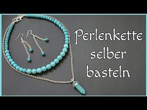 DIY Pearl Necklace / Jewelry Kit Instructions / Pearl Jewelry with Pendant & Earrings
