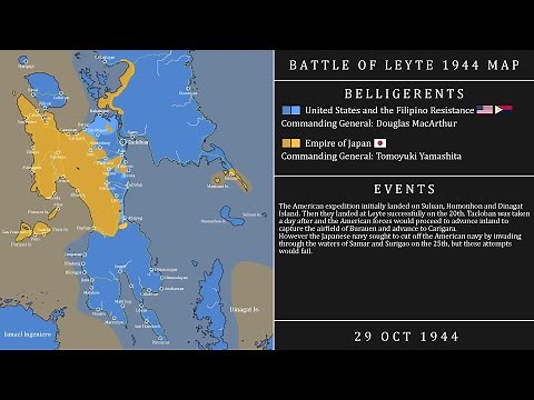 WWII - Battle of Leyte (1944): Every Day Map