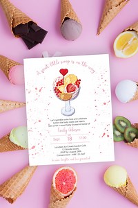 Ice Cream Invitation – Editable PDF Template - Etsy
