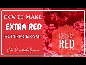 How to make Red Buttercream| Cake decorating for beginners