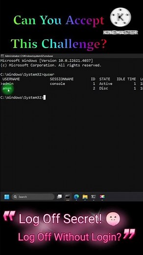 Can You Log off Another User Without Logging in? 🤫 Find Out Now! #shorts #windowstricks
