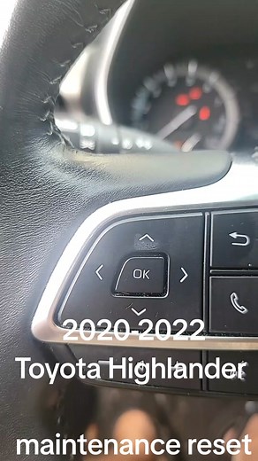 how to reset the maintenance notification on your 2020-2022 #Toyota #Highlander after am oil change.