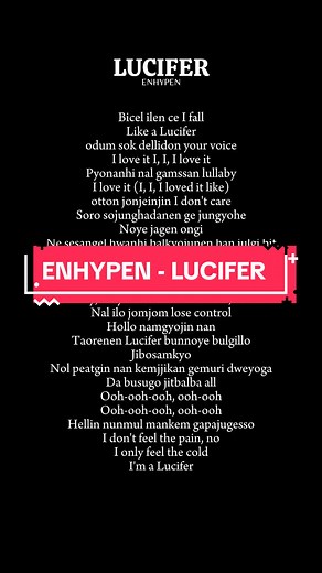 ENHYPEN - LUCIFER | Full Lyrics | Engene | Enhypen
