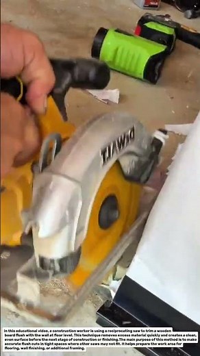 Fast Flush Cutting with a Reciprocating Saw | Smart Construction Finishing Technique.