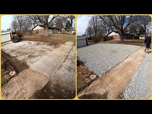 Driveway Do Over! Gravel Drive Transformed-It's Crushed Limestone...