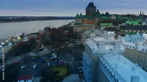 Quebec/Canada aerial video from Quebec City taken by drone camera