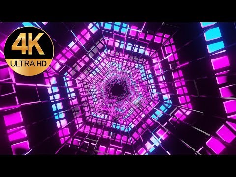 10 hour TV 4k HEXAGON fast moving Metallic Color neon Lights abstract Free Video Background loop
