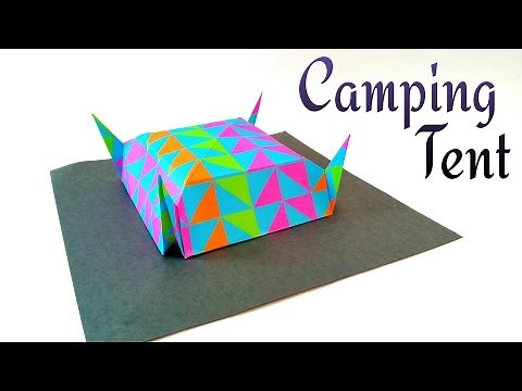 How to make a paper "Camping Tent" - Origami tutorial