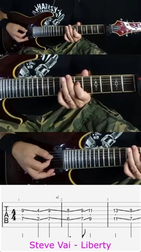 Steve Vai - Liberty - Guitar lesson with TAB - Tutorial - Cover