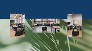 AV Cart, Adjustable-Height Rolling Computer Cart with Charging Station, Steel AV Presentation Cart with Locking Cabine & Keyboard Tray, Multipurpose Utility Cart Mobile Workstation for Office, Black