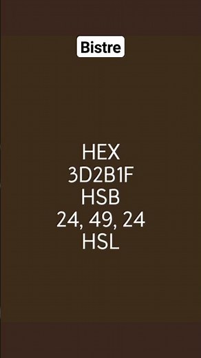 HTML color code Bistre | HEX Codes #brown #short #html
