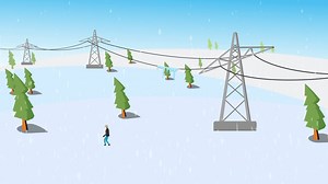 Transmission lines are built to withstand galloping, but in extreme conditions, even they can receive significant damage. Learn more about the cause of outages at saskpower.com/outages. | SaskPower