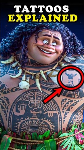 Maui's Tattoos In Moana Explained #moana2 #moana #nalo #edit #shorts #disney