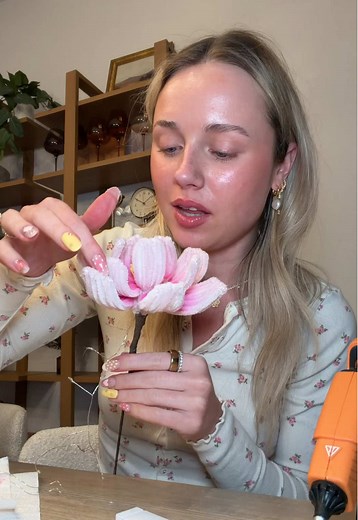 DIY Light-Up Magnolia Flower from Mulan with Pipe Cleaners