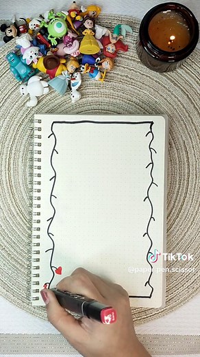 Creative Black and Red Notebook Border Design Ideas