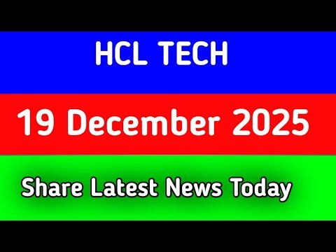 hcl tech share news today || hcl tech share latest news today
