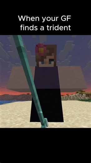 ChillMiner | Minecraft Content Creator | When ur GF fonds a trident #minecraft #memes #reels | Instagram