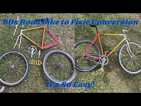 It's So Easy to Build A Fixed Gear Bike: 80s Road Bike Conversion to fixie!
