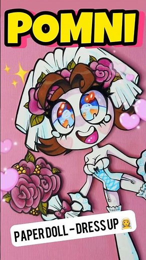 making💗POMNI (ෆ˙ᵕ˙ෆ)💗 *pApEr dOlL* (DIGITAL CIRCUS🎪) ARTY PIE🥧 #anime #handmade #Japan #artchallenge